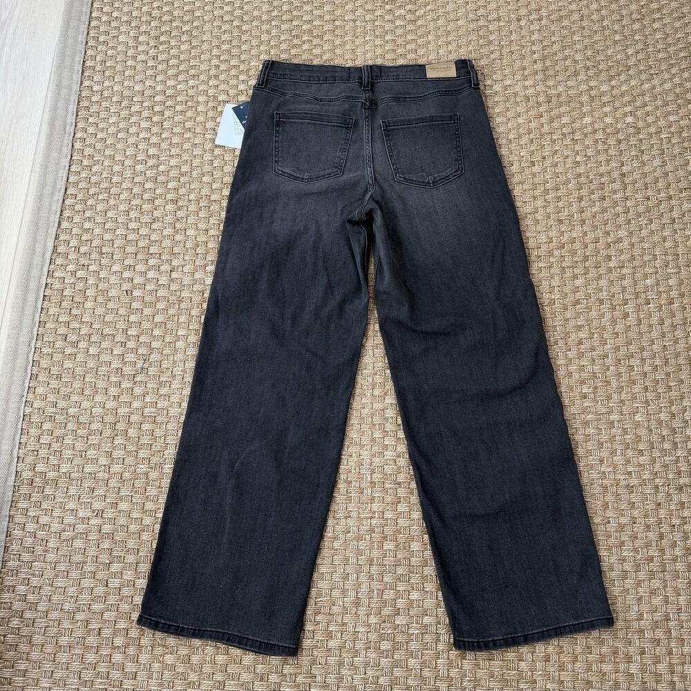 NWT Abercrombie Kids High Rise Wide Leg Black Wash Pearl Jeans Sz 17/18 - Picture 11 of 12